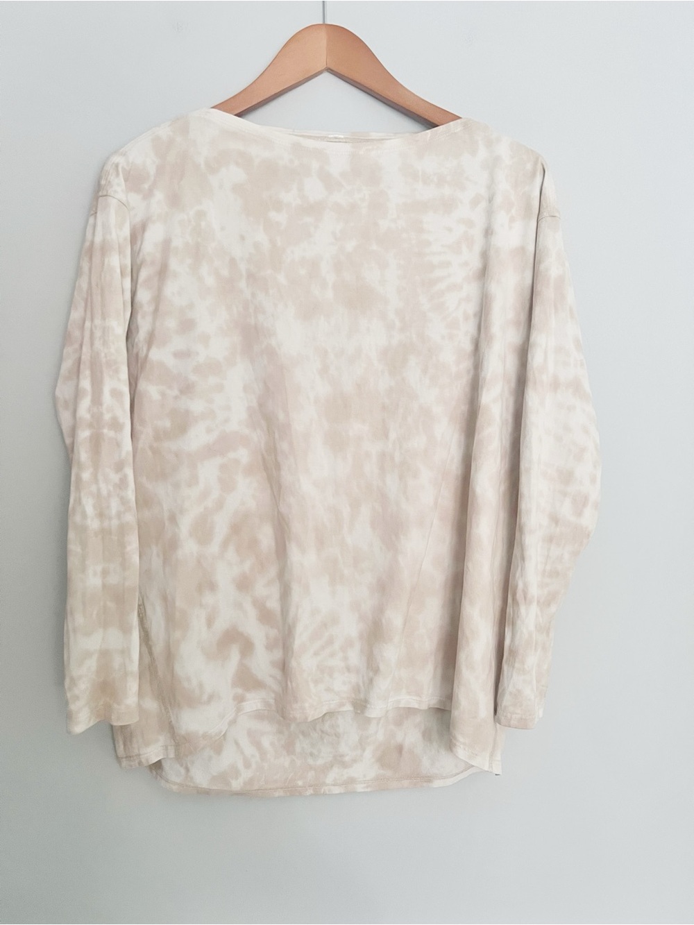 Lululemon Back in Action Long Sleeve Shirt Tie Dye Opal Cafe Au Lait Size 10